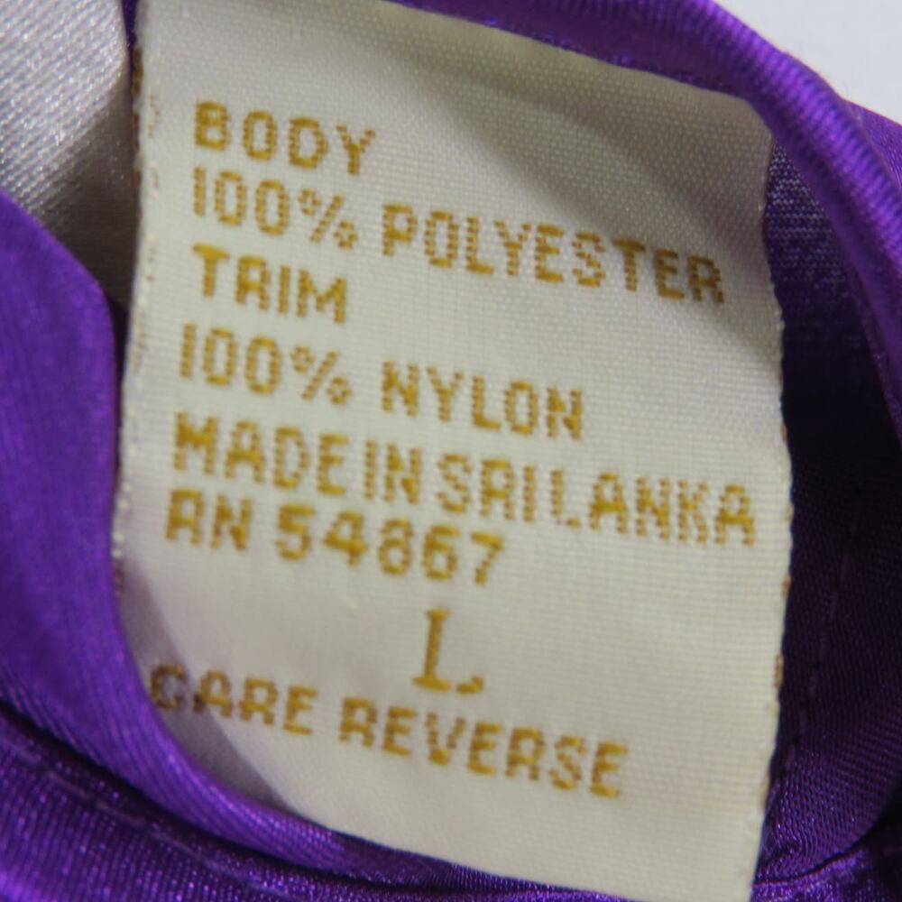 Vintage Victoria's Secret Gold Label Purple Lace Satin Slip Lingerie Large Sexy - Picture 5 of 5